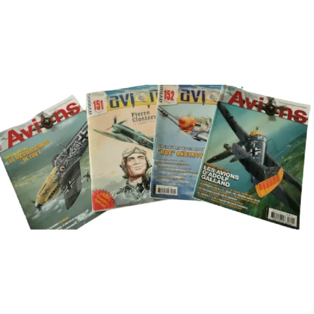 4 magazines bimensuelle "AVIONS" de 2006 à 2014, avec cahiers spéciales sur les pilotes de légende.