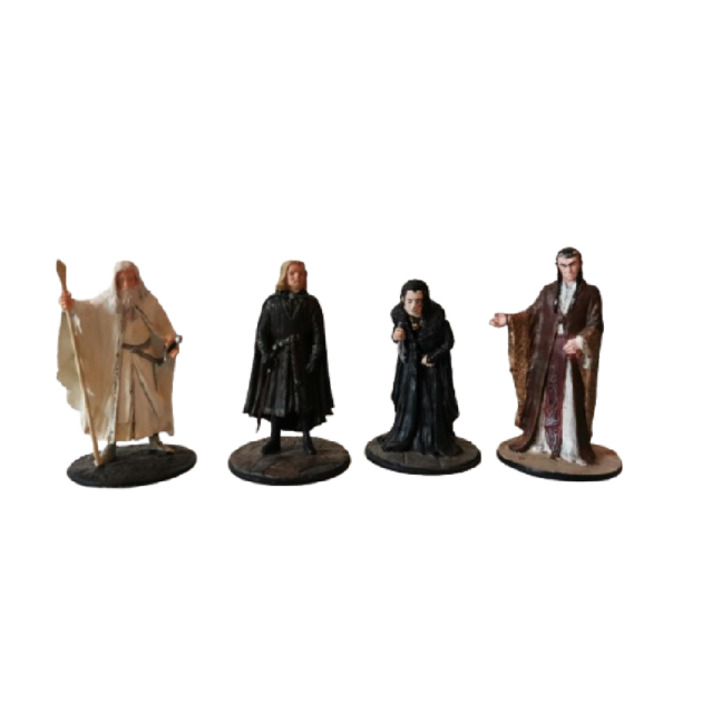 4 Figurines Seigneurs des anneaux en métal, peinte à la main.