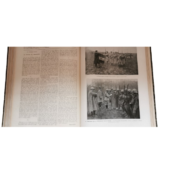 Très grand et ancien livre relié « l’illustration »de 1918, photos et cartes de l’époque. - Image 4