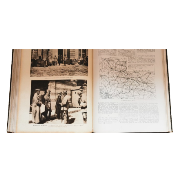 Très grand et ancien livre relié « l’illustration »de 1918, photos et cartes de l’époque. - Image 2