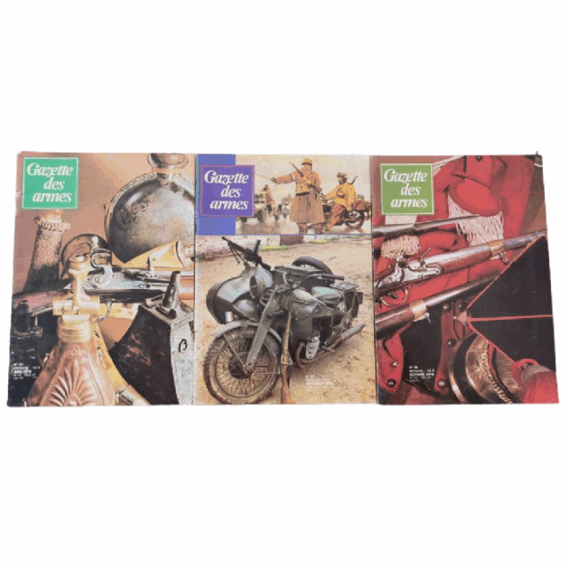 Trois Anciens magazines de la Gazettes des armes. Numéro 61, 63 et 64