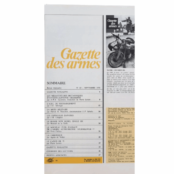 Trois Anciens magazines de la Gazettes des armes. Numéro 61, 63 et 64 - Image 3
