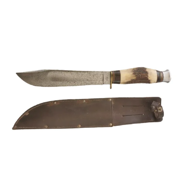 Ancien couteau de chasse Bowie de grande qualité par William ROGERS