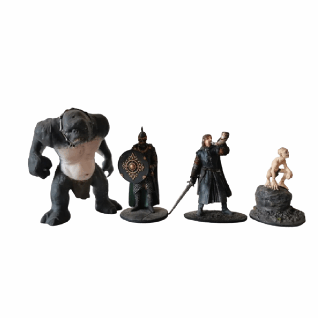 4 Figurines emblématiques du Seigneur des Anneaux