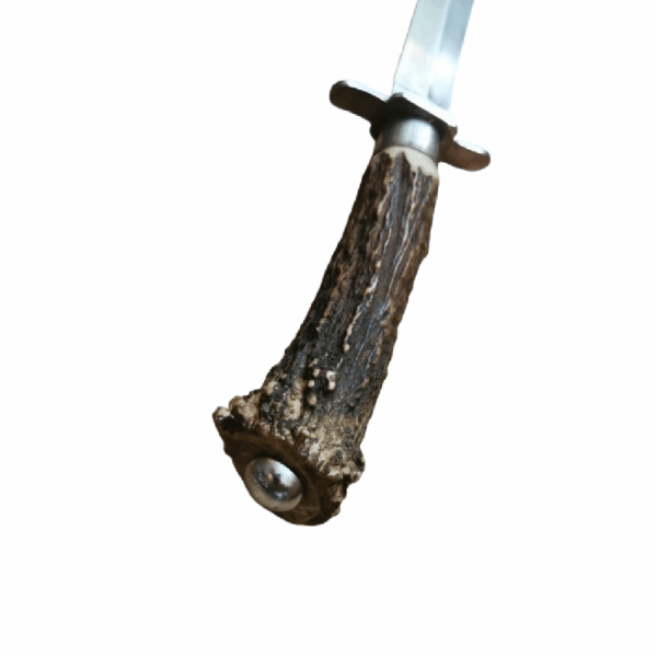 Couteau de chasse artisanal, lame droite, fabrication Française en inox - Image 3