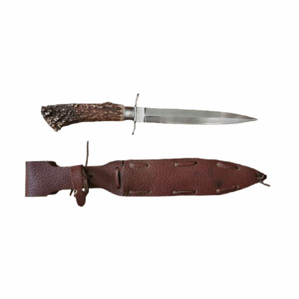 Couteau de chasse artisanal, lame droite, fabrication Française en inox