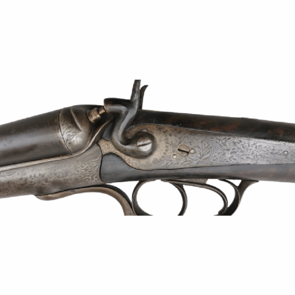 Fusil Juxtaposé signé " MOUSSEAUX LE MANS", en calibre 16x65 percussion centrale - Image 6