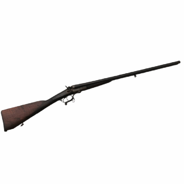 Fusil Juxtaposé signé " MOUSSEAUX LE MANS", en calibre 16x65 percussion centrale