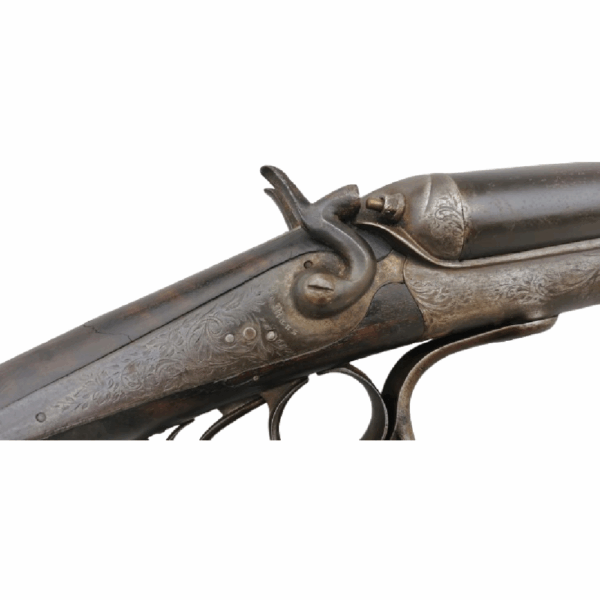 Fusil Juxtaposé signé " MOUSSEAUX LE MANS", en calibre 16x65 percussion centrale - Image 2