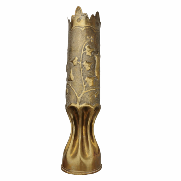 Vase de grande taille avec sculpture de feuilles et fleurs de cerisier finement gravées - Image 4