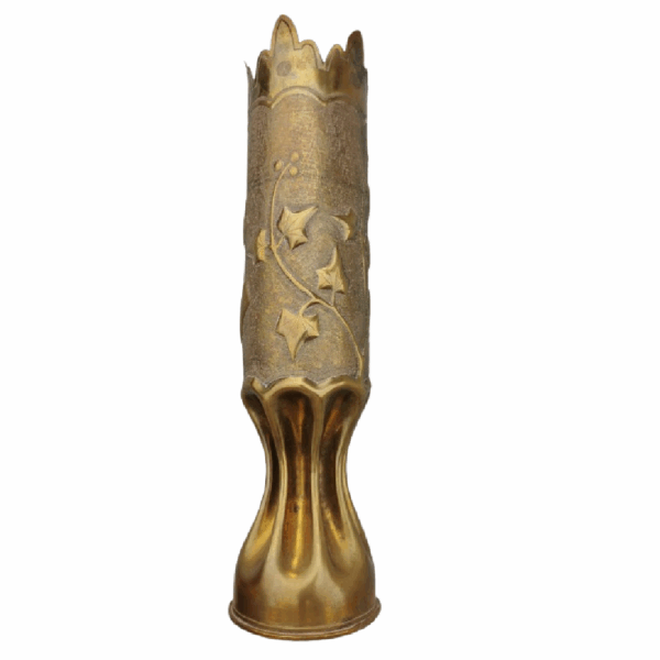 Vase de grande taille avec sculpture de feuilles et fleurs de cerisier finement gravées - Image 5