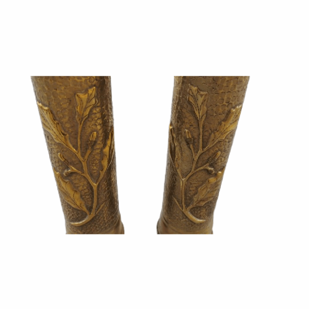 Paire de vases artisanat de tranchées des poilus en 14-18