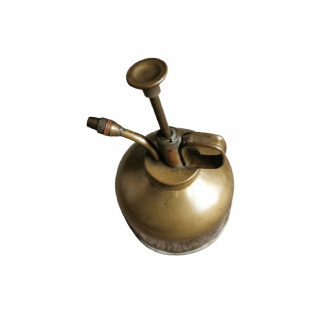 Burette d'huile vintage en laiton